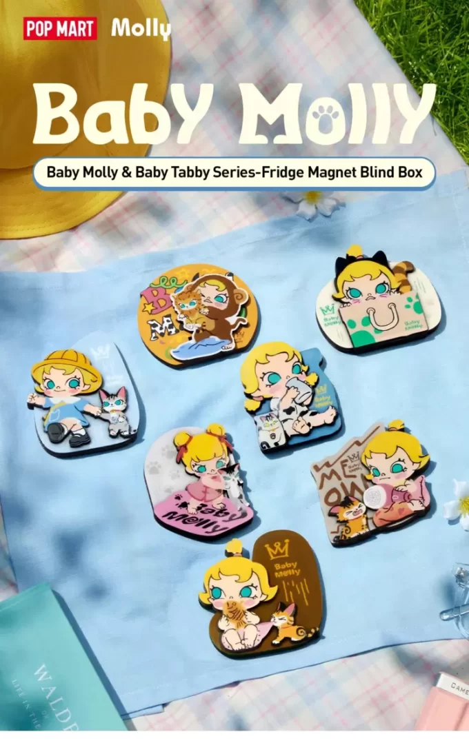 Baby Molly & Baby Tabby-serien – kylskåpsmagnet för blinda Baby Molly & Baby Tabby-serien – kylskåpsmagnet för blinda