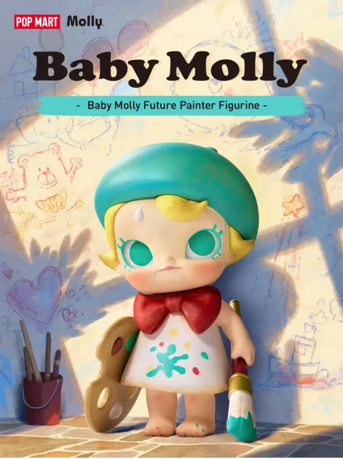 Baby Molly Framtida Målare Figur