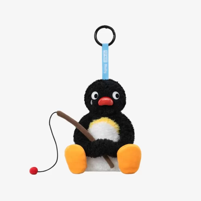 Baby Molly × Pingu Happy Fishing-serien – Vinylplyschhänge Öppen ask