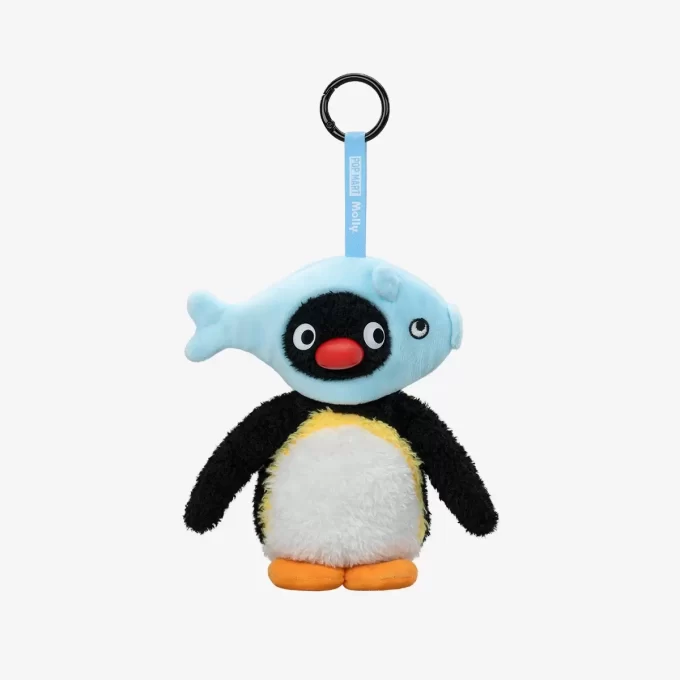 Baby Molly × Pingu Happy Fishing-serien – Vinylplyschhänge Öppen ask