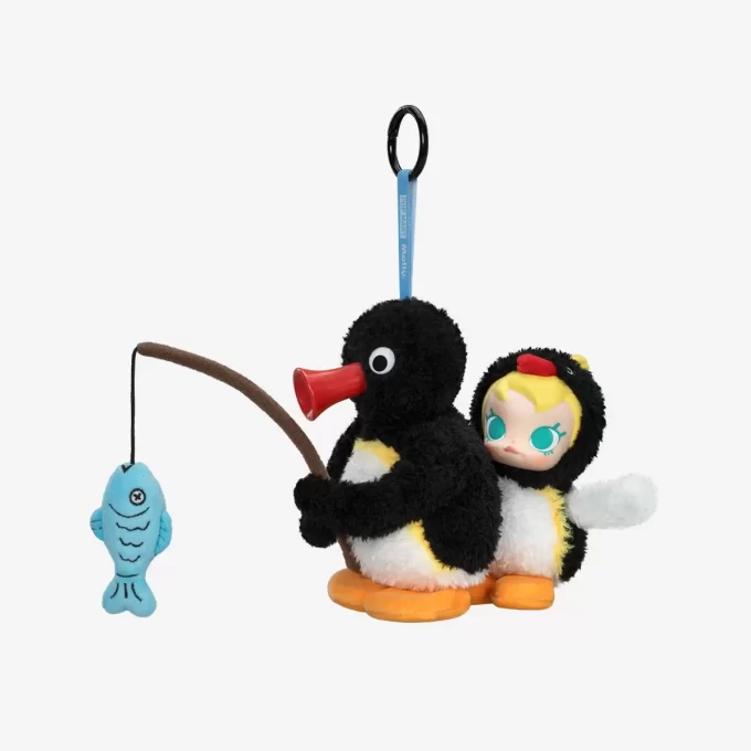 Baby Molly × Pingu Happy Fishing-serien – Vinylplyschhänge Öppen ask