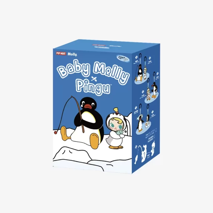 Baby Molly × Pingu Happy Fishing-serien – Vinylplyschhänge Öppen ask