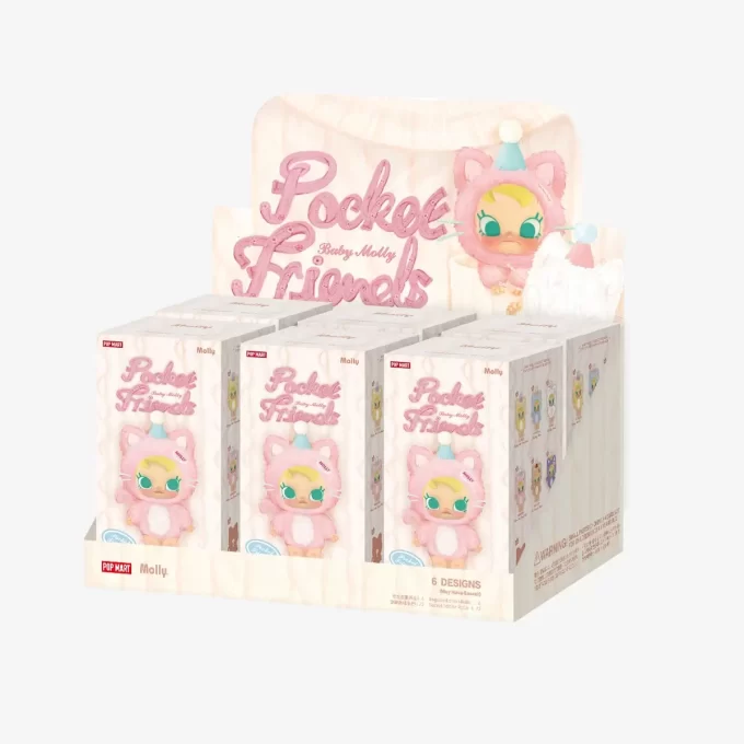 Baby Molly Pocket Friends-serien – Vinylplyschhänge Öppen ask