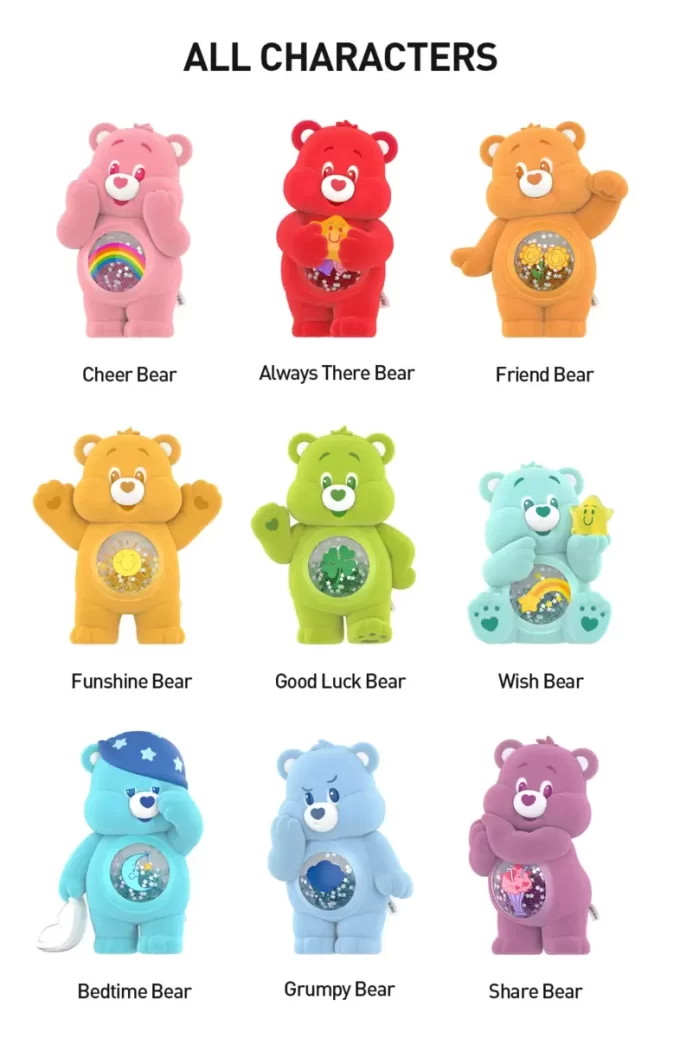 Care Bears färgglada kramar-seriefigurer