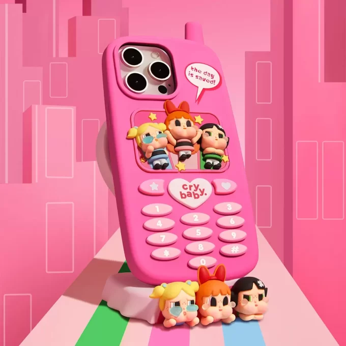 CRYBABY × Powerpuff Girls-serien – Mobiltelefonhållare