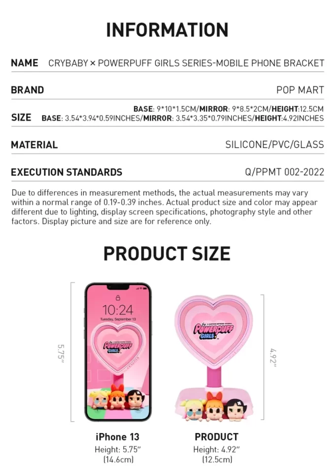 CRYBABY × Powerpuff Girls-serien – Mobiltelefonhållare