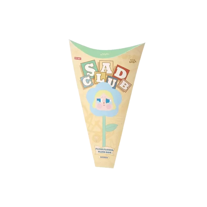 CRYBABY Sad Club-serien – Plyschblommask med blinda lock