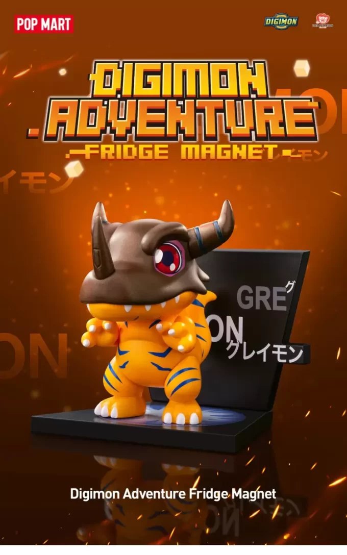 Digimon Adventure-figurer i kylskåpsmagnetserien