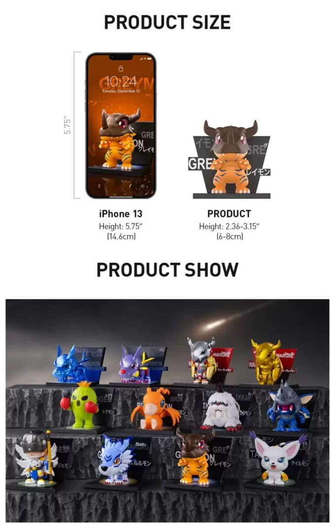 Digimon Adventure-figurer i kylskåpsmagnetserien