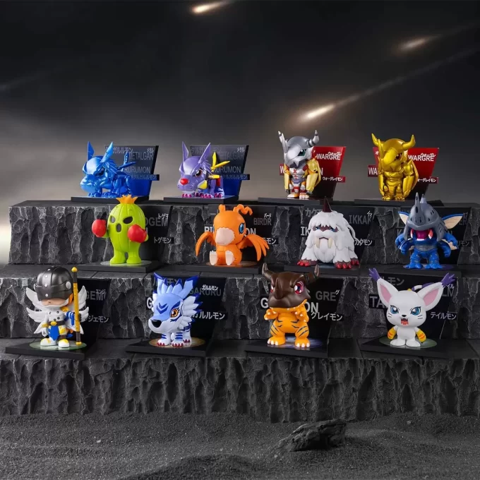 Digimon Adventure-figurer i kylskåpsmagnetserien