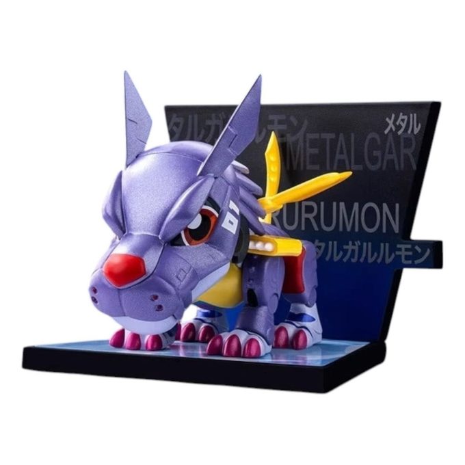 Digimon Kylskåpsmagnet Förseglat Fodral ”Metall Garurumon”