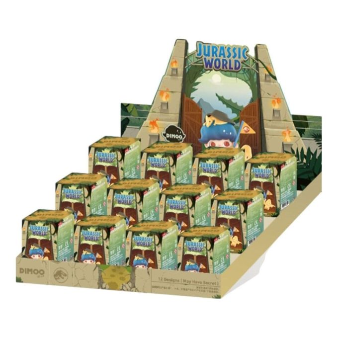 Dimoo Jurassic World-figurer i förseglat fodral (12 blinda lådor)