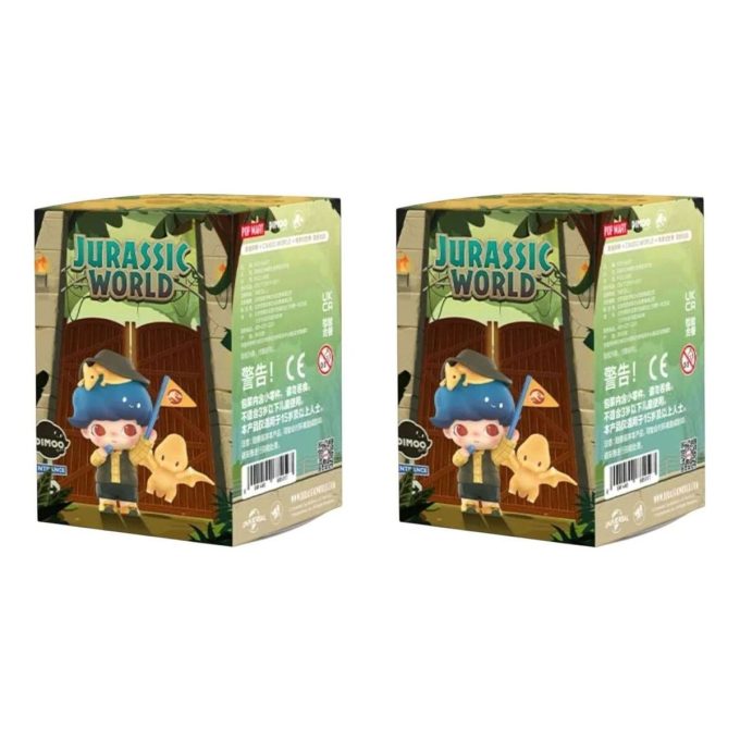 Dimoo Jurassic World-figurer i förseglat fodral (2 blinda lådor)