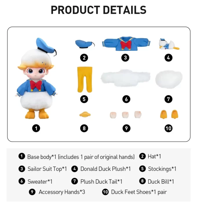 DIMOO Kalle Anka 1/8 Actionfigur