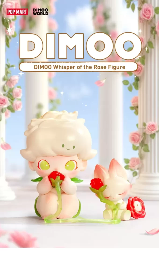 DIMOO Viskningen av rosenfigur