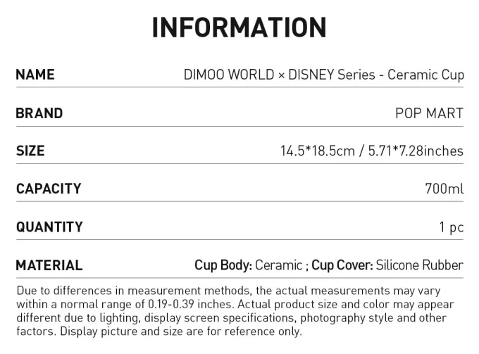 DIMOO WORLD × DISNEY-serien – Keramisk kopp