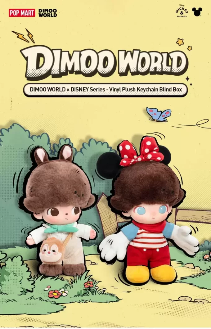 DIMOO WORLD × DISNEY-serien – Vinylplyschnyckelring med blindask