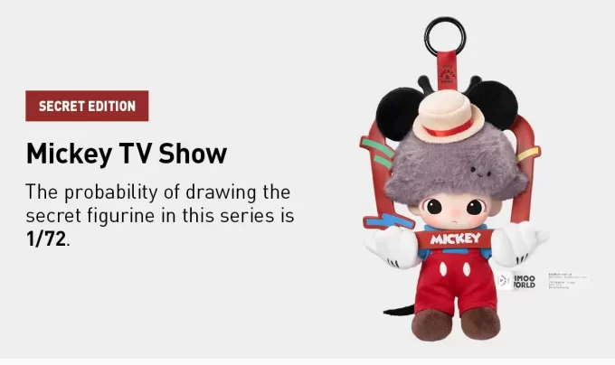 DIMOO WORLD × DISNEY-serien – Vinylplyschnyckelring med blindask