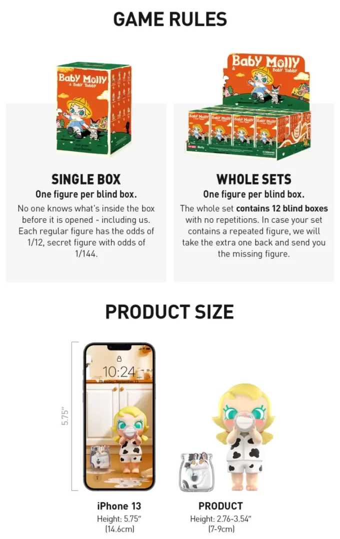 Figurer i Baby Molly- och Baby Tabby-serien Figurer i Baby Molly- och Baby Tabby-serien