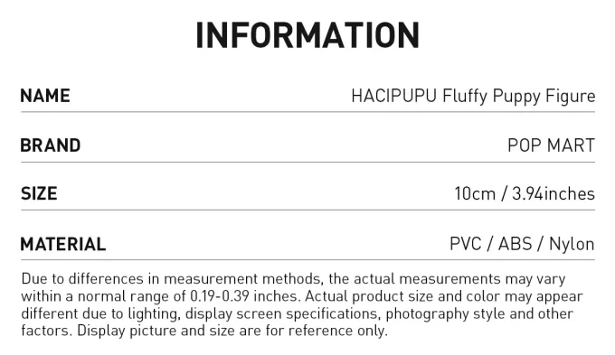HACIPUPU Fluffig valpfigur