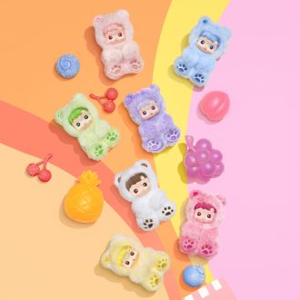 Hacipupu Gummibärs Vinylplyschhänge Förseglat Etui (6 Blindlådaes)