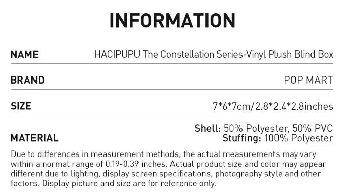 HACIPUPU Konstellationsserien – Vinylplysch-rullgardinslåda