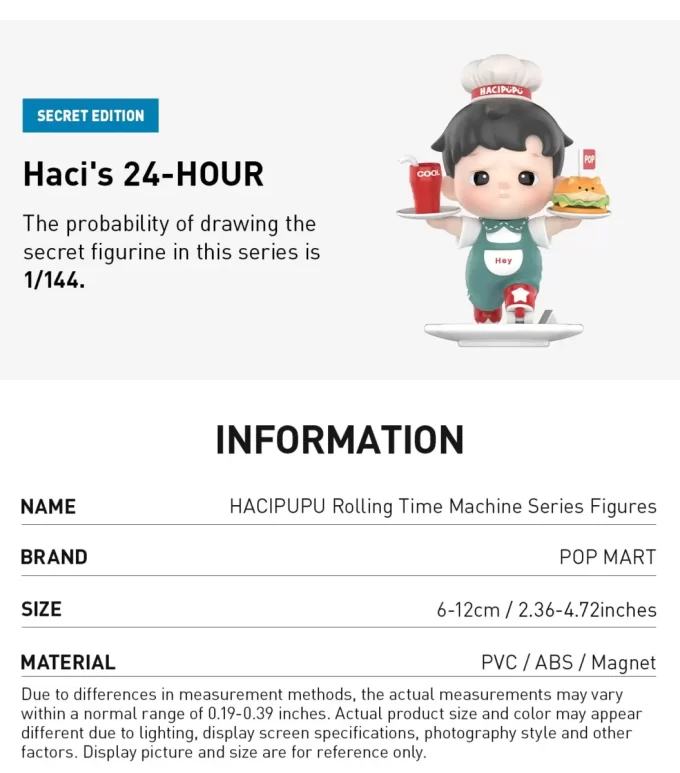 HACIPUPU Rolling Time Machine-figurer
