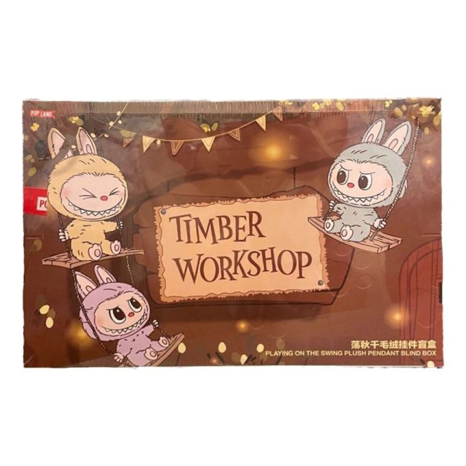 Labubu The Monsters Timber Workshop Playing on the Swing Pendant Pop Land Exklusivt Förseglat Etui (6 Blindlådaes)