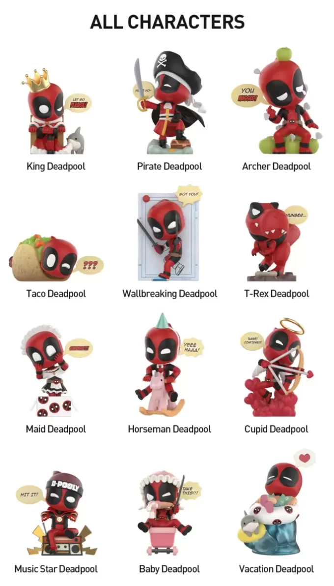 Marvel Deadpool-seriens figurer Marvel Deadpool-seriens figurer