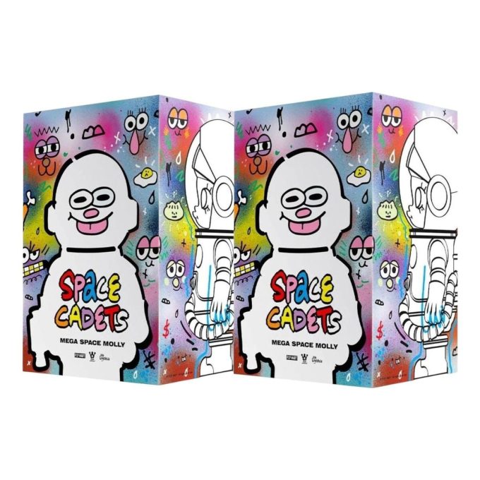 Mega Space Molly 400% Jon Burgerman Space Cadets Förseglade Fodral (2 Blindboxar)