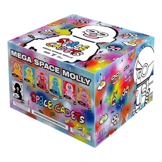 Mega Space Molly 400% Jon Burgerman Space Cadets Förseglade Fodral (6 Blindlådaes)