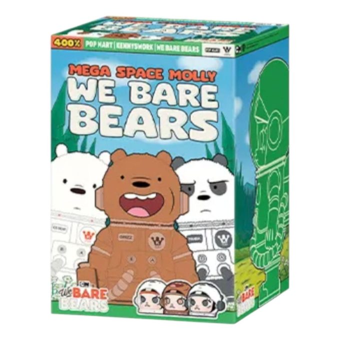 Mega Space Molly 400% We Bare Bears Förseglat fodral (1 blinda låda)