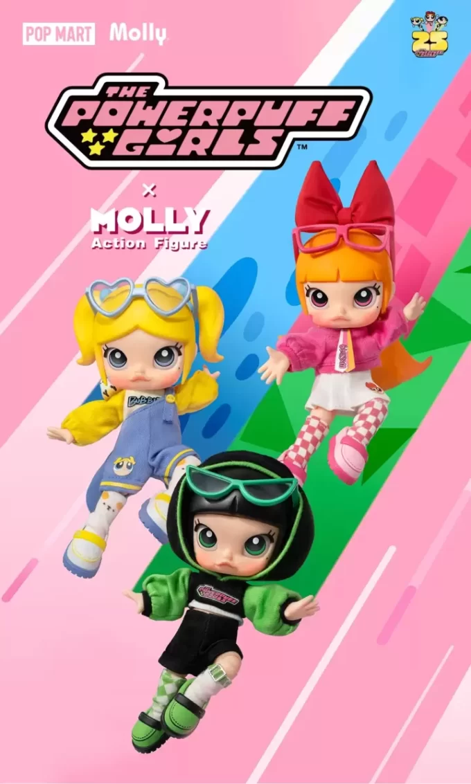 MOLLY × Powerpuffpinglorna-serien actionfigur