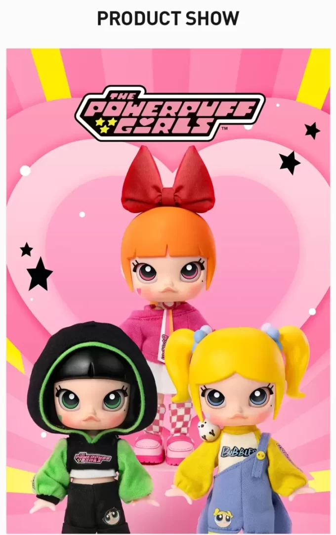 MOLLY × Powerpuffpinglorna-serien actionfigur