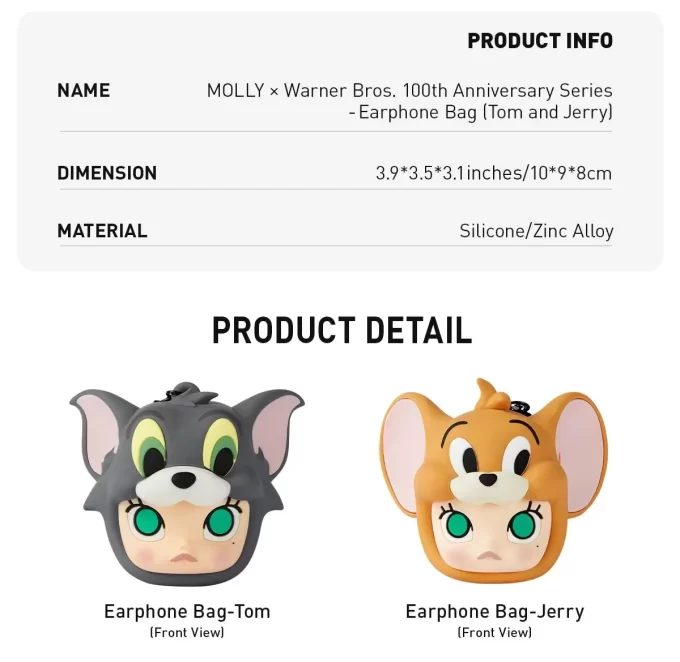 MOLLY X Warner Bros. 100-årsjubileumsserien – Hörlursväska (Tom och Jerry)