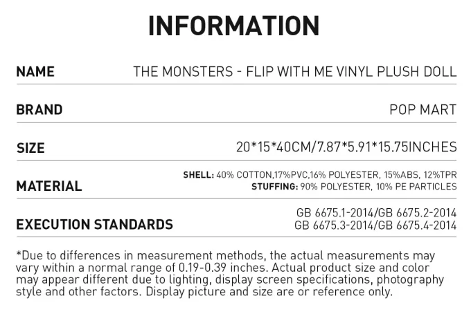 MONSTERNA – VÄND MED MIG Vinylplyschdocka MONSTERNA – VÄND MED MIG Vinylplyschdocka