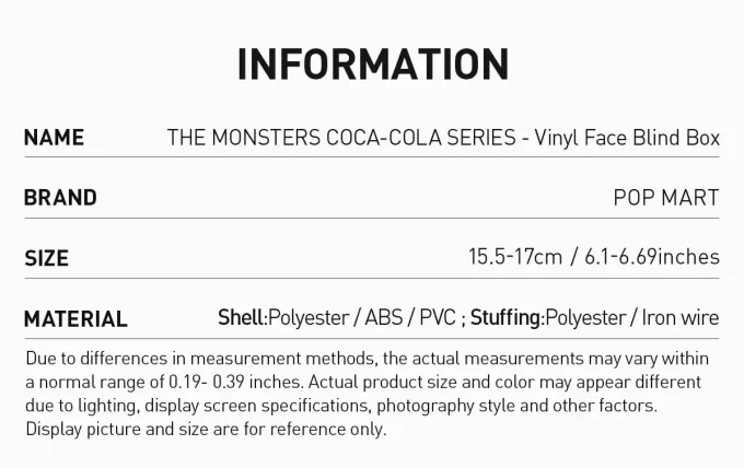 MONSTERS COCA-COLA-SERIEN – Vinylblindbox med ansikten MONSTERS COCA-COLA-SERIEN – Vinylblindbox med ansikten