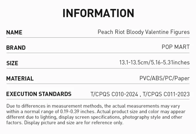 Peach Riot Bloody Valentine-figurer