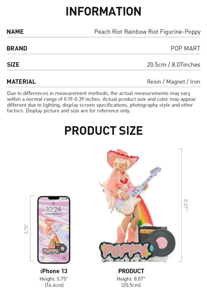 Peach Riot Rainbow Riot-figur – Vallmo