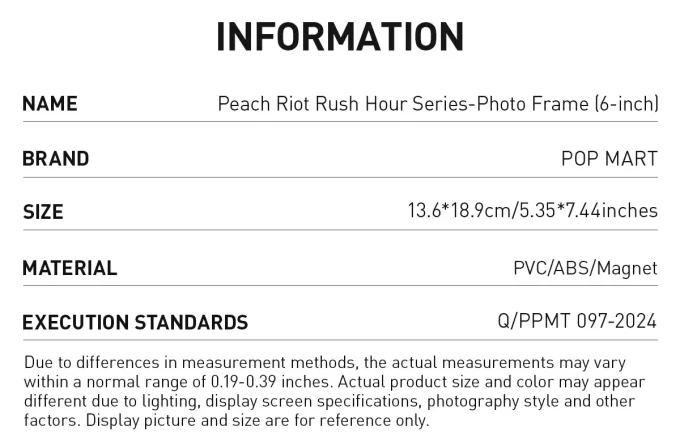 Peach Riot Rush Hour-serien – Fotoram (6 tum)