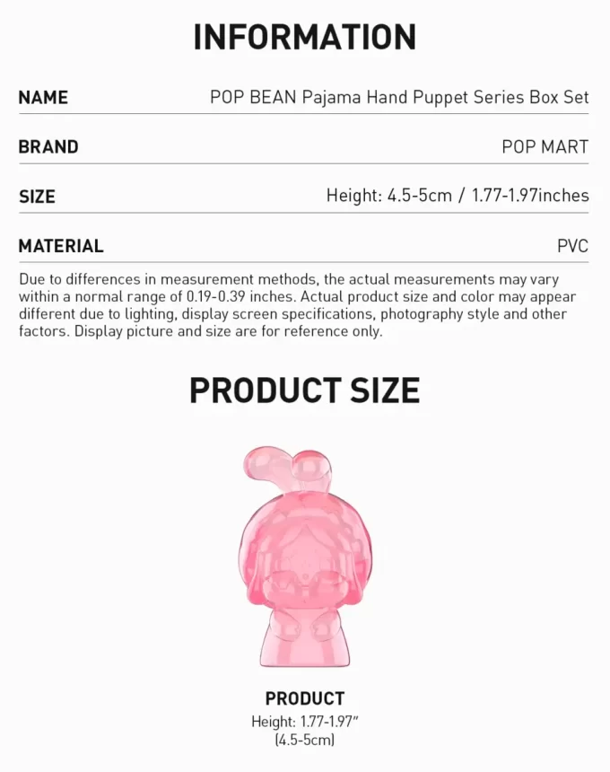 POP BEAN Pyjamas Hand Puppet Series Box Set