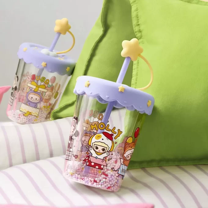 POP BEAN Pyjamas Party Dubbelskiktad Skakande Sugrörsmugg