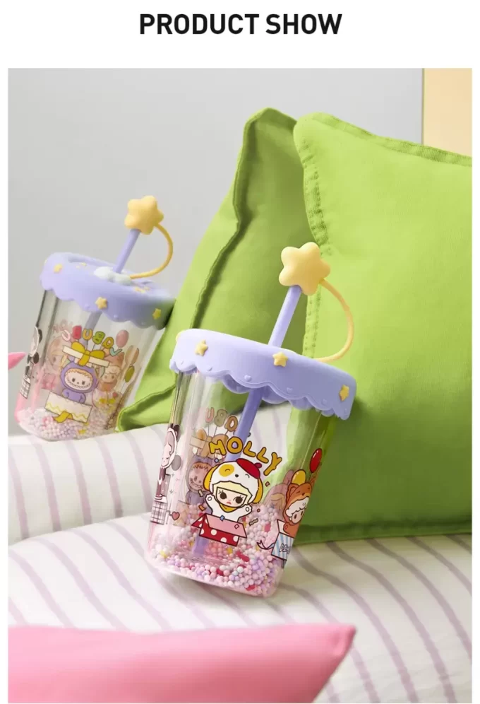 POP BEAN Pyjamas Party Dubbelskiktad Skakande Sugrörsmugg