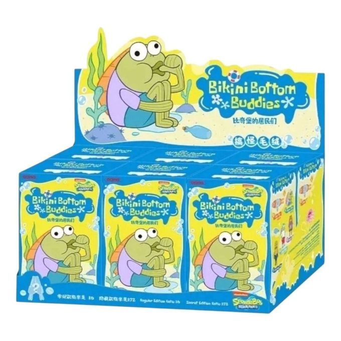 Pop Mart x Bikini Bottom Buddies Plyschförseglat fodral (6 blinda lådor)