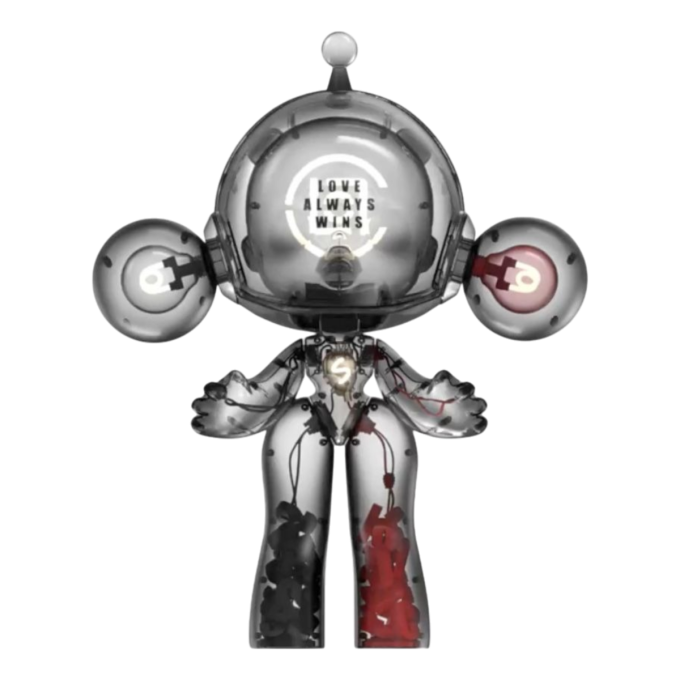 Pop Mart x Clot Skullpanda Mega Invincible Love-figur 1000%