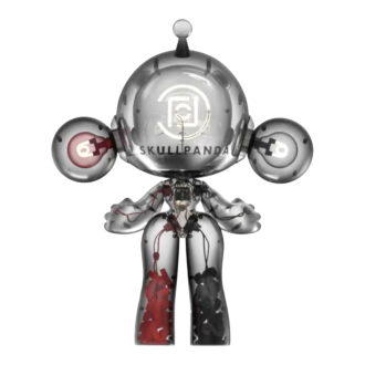 Pop Mart x Clot Skullpanda Mega Invincible Love-figur 1000%