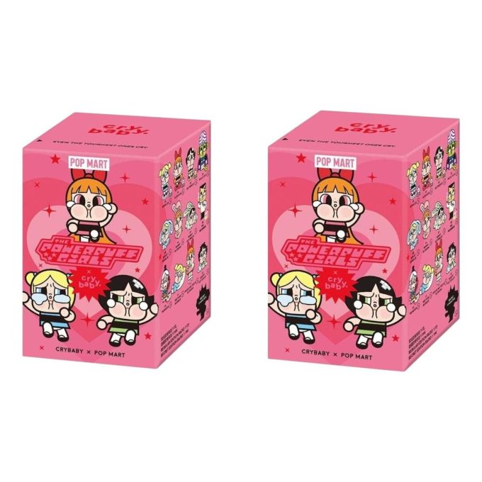 Pop Mart x Powerpuff Girls CryBaby Vinylfigurer Förseglat Etui (2 Blindlådaes)