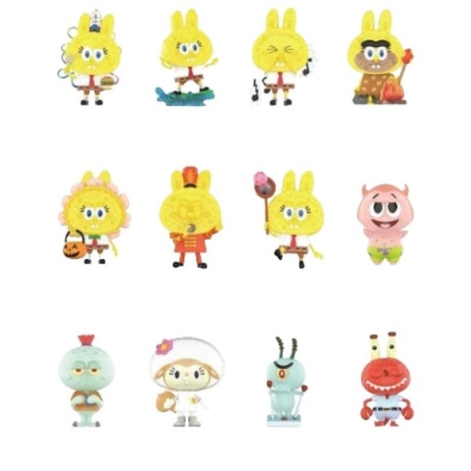 Pop Mart x Spongebob Monsters Labubu Förseglat Fodral (12 Blindlådaes)
