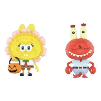 Pop Mart x Svampbob Monstren Labubu ”Jack O’Lantern och Mr. Krabs x Zimomo”