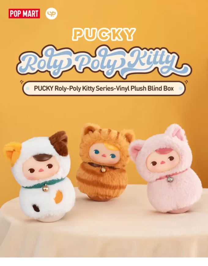 PUCKY Roly-Poly Kitty-serien – Vinylplysch-blindlåda
